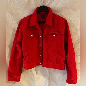 Tommy Jeans women’s Large red corduroy jacket